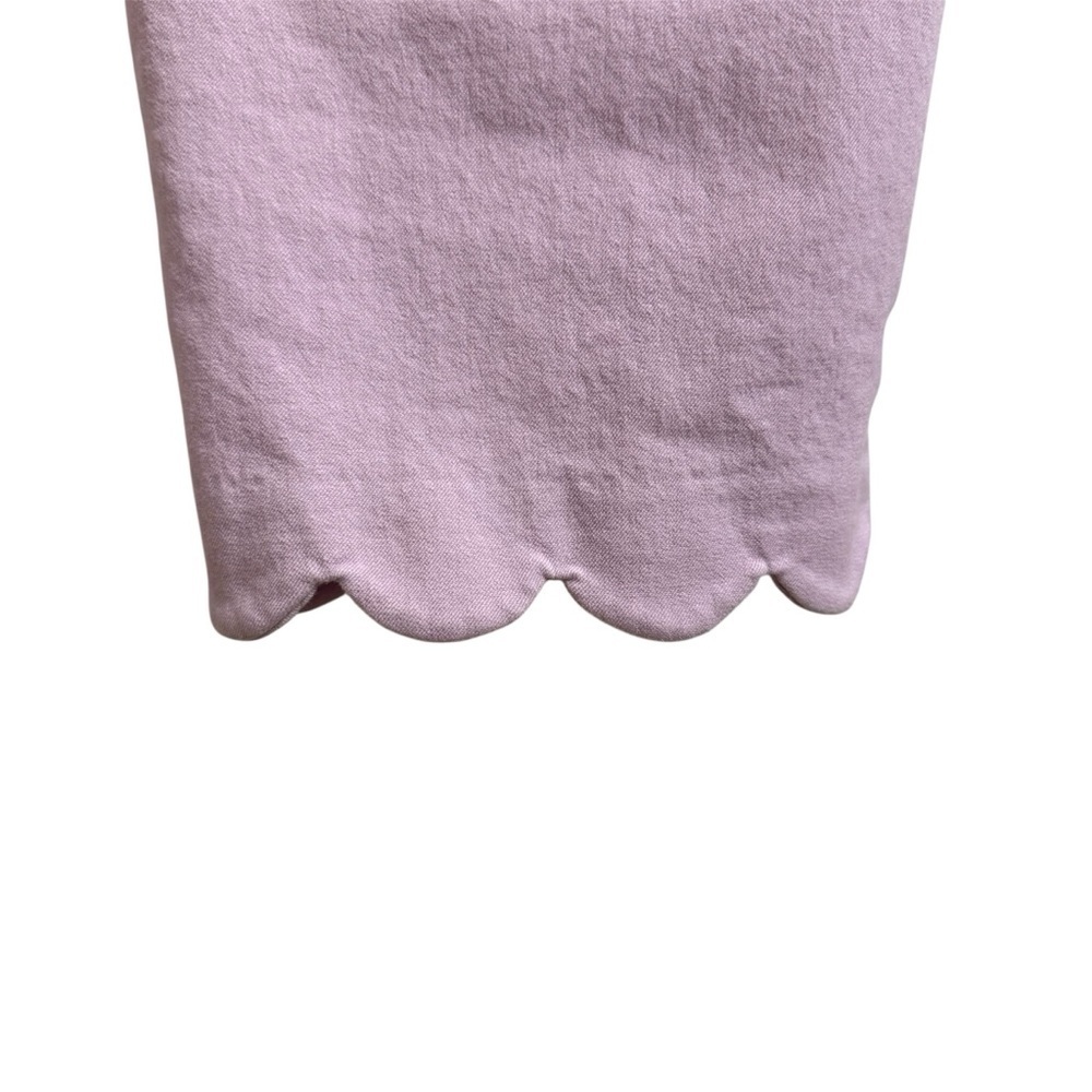 Talbots Womens Size 6 Chatham Crop Scalloped Tulip Hem Lilac Purple Careerwear - Picture 4 of 12